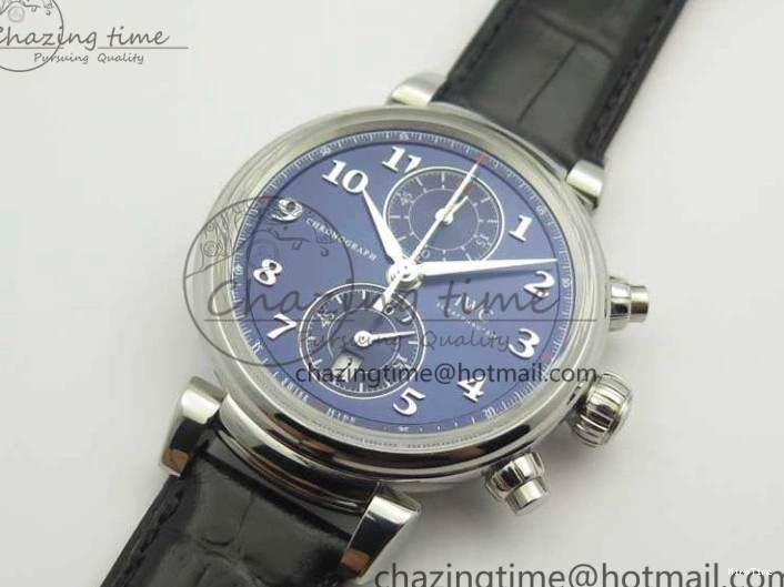 MIROTIME 0501 Breathable Da Vinci IW393402 SS ZF 1:1 Best Edition Blue Dial On Black Leather Strap A 7211
